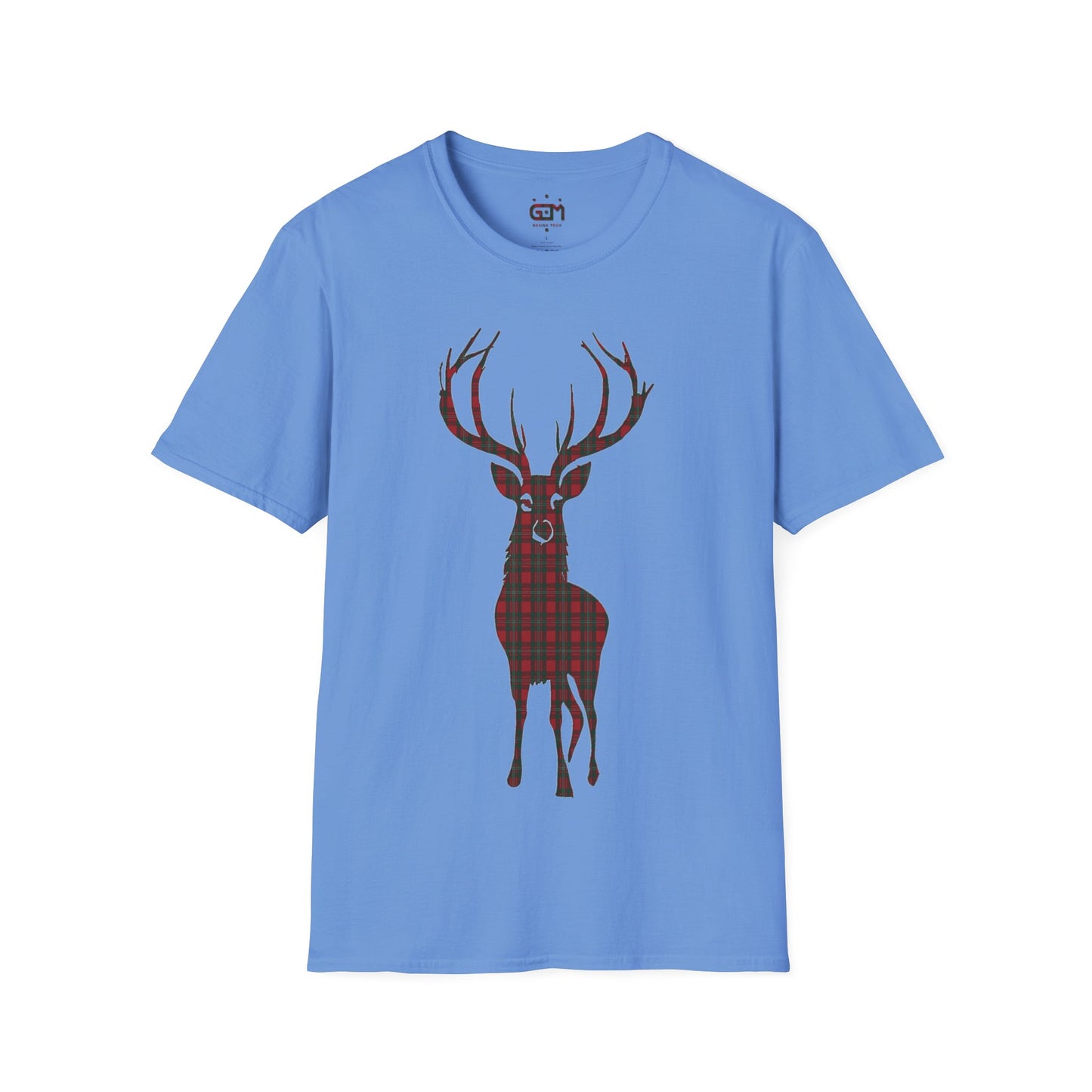 Tartan Stag Softstyle T-Shirt - MacGregor Tartan, Unisex Tee, Scottish Scenery, Various Colours