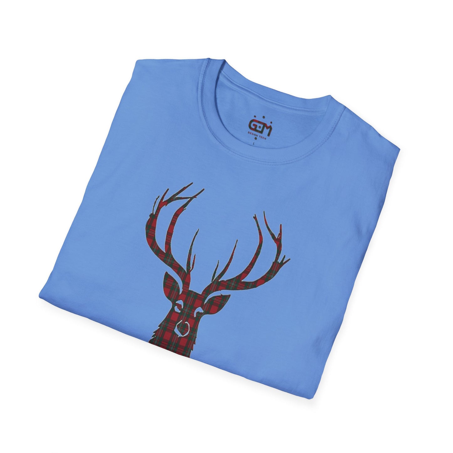 Tartan Stag Softstyle T-Shirt - MacGregor Tartan, Unisex Tee, Scottish Scenery, Various Colours