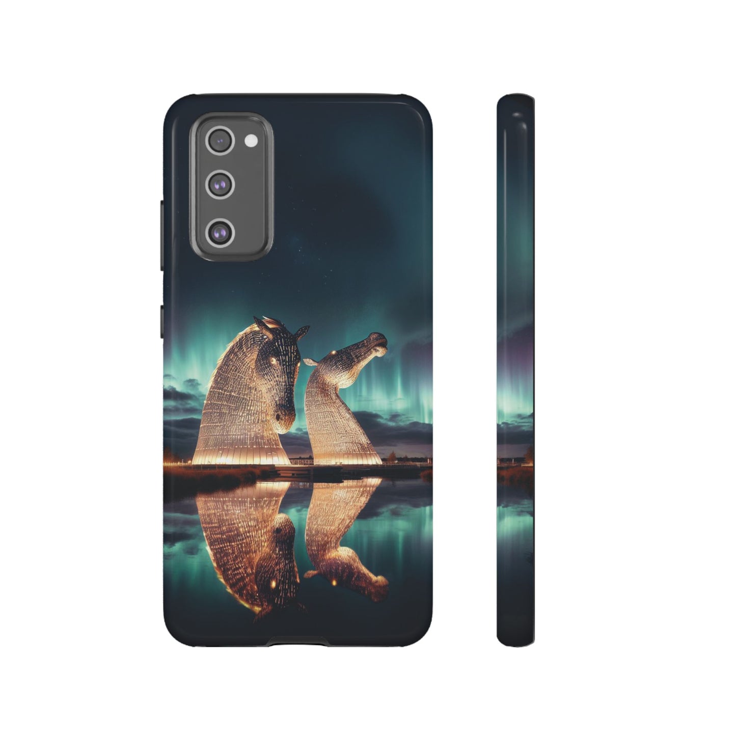 Kelpies Northern Lights Art Variant Phone Case, Scotland, Samsung