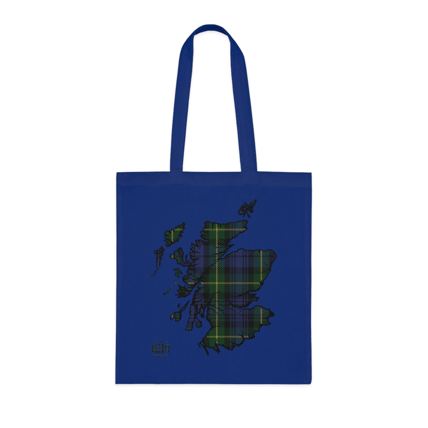 Reversible Scotland Tartan Map Cotton Tote Bag - Gordon Tartan