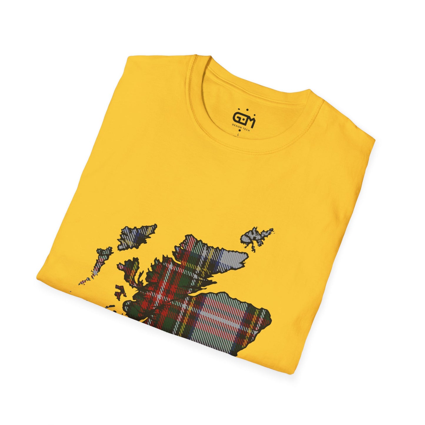 Scotland Tartan Map Softstyle Unisex T-Shirt - Stewart Dress Tartan Tee