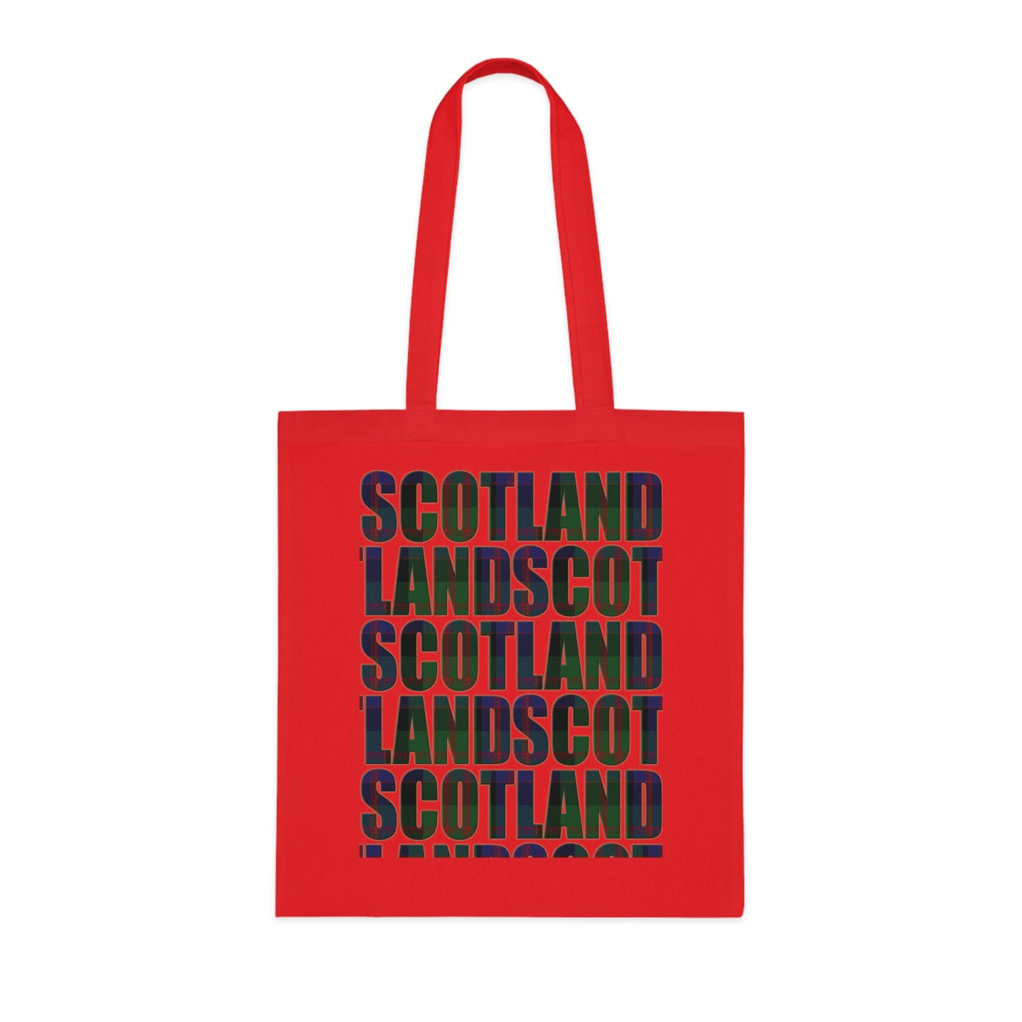 Reversible Scotland Tartan Map Cotton Tote Bag - MacDonald Tartan