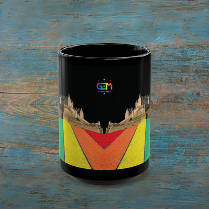 Pride Road Rock Edinburgh Castle Photo Mug, Black