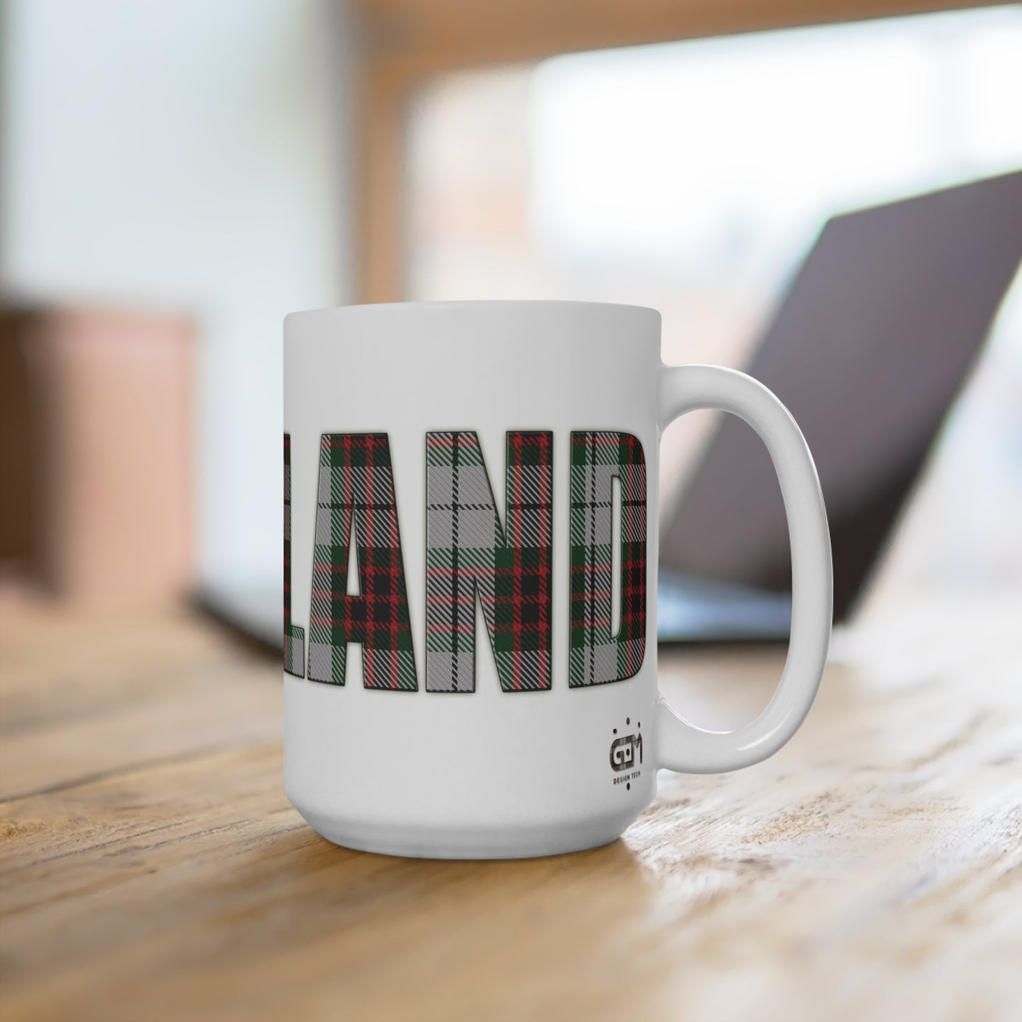 Scotland Lettering Tartan Mug 15oz, Fraser Tartan