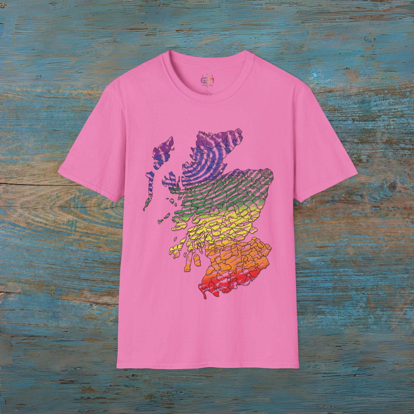 Pride Fingerprint Clan Regions Scotland Map Unisex T-Shirt, Various Colours