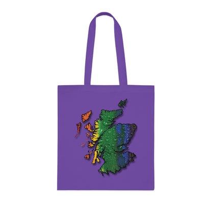 Scotland Pride Rain Map Cotton Tote Bag