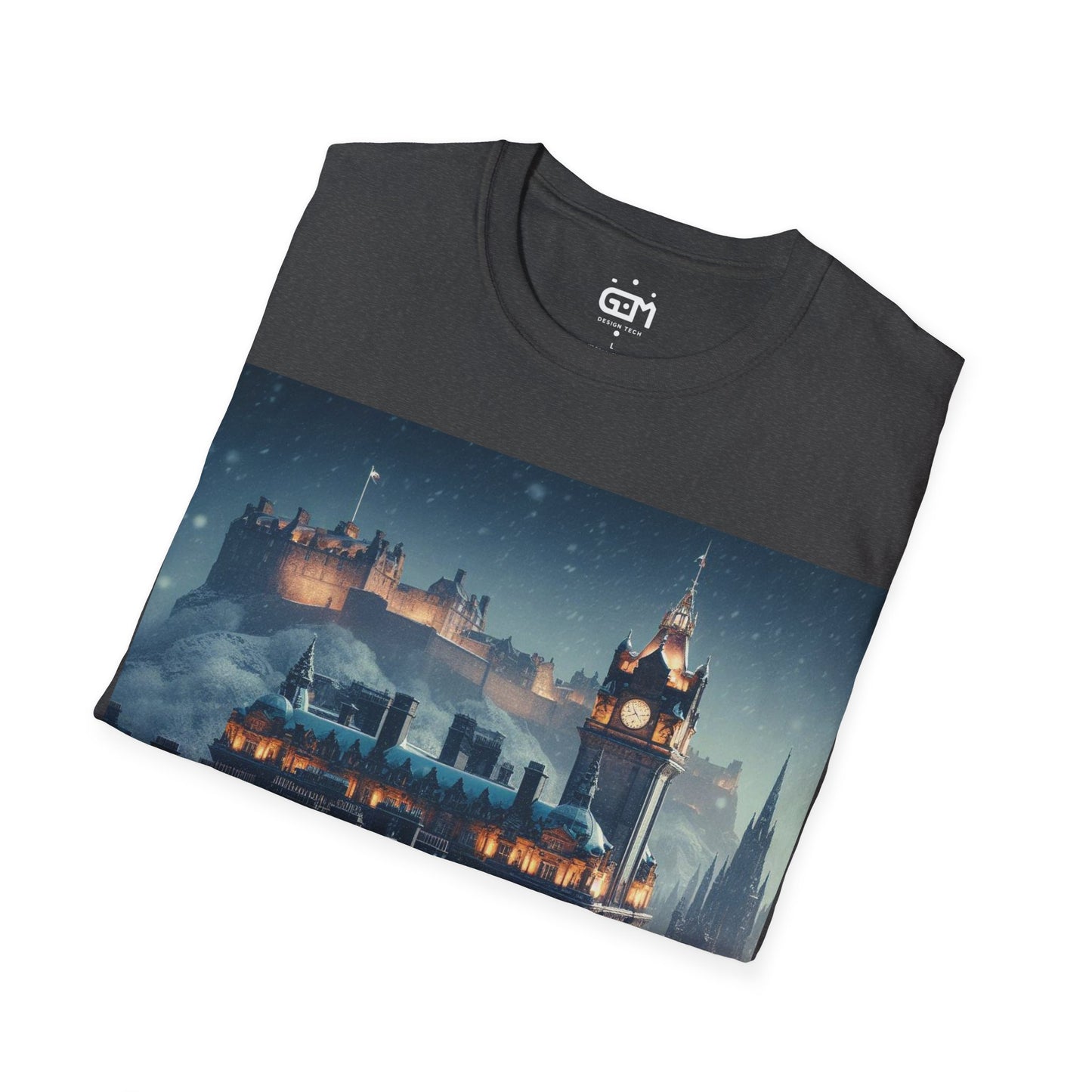 Edinburgh in Winter Softstyle T-Shirt, Unisex Tee, Scotland Shirt, Scottish Landmark, Nature, Scenery, Various Colours