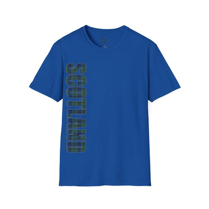 Scotland Lettering Keith Tartan Softstyle T-Shirt, Unisex Tee, Various Colours