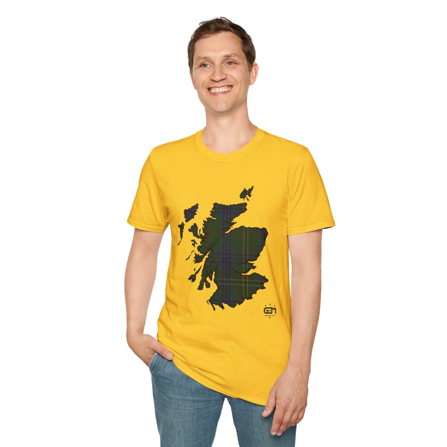 Tartan Ecosse Carte Softstyle T-Shirt Unisexe - Kennedy Tartan Tee 