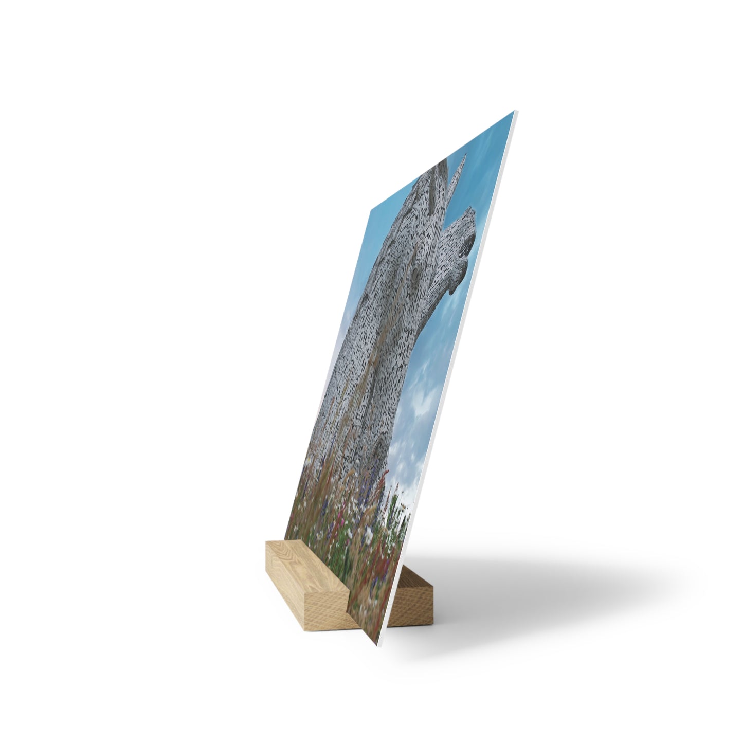 Photo Collection Gallery Stand Kelpies, Oak Picture Stand, Scotland Art, Scenery, Landmarks, Various Sizes