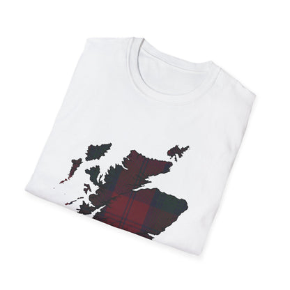 Tartan Scotland Map Softstyle Unisex T-Shirt - Lindsay Tartan Tee