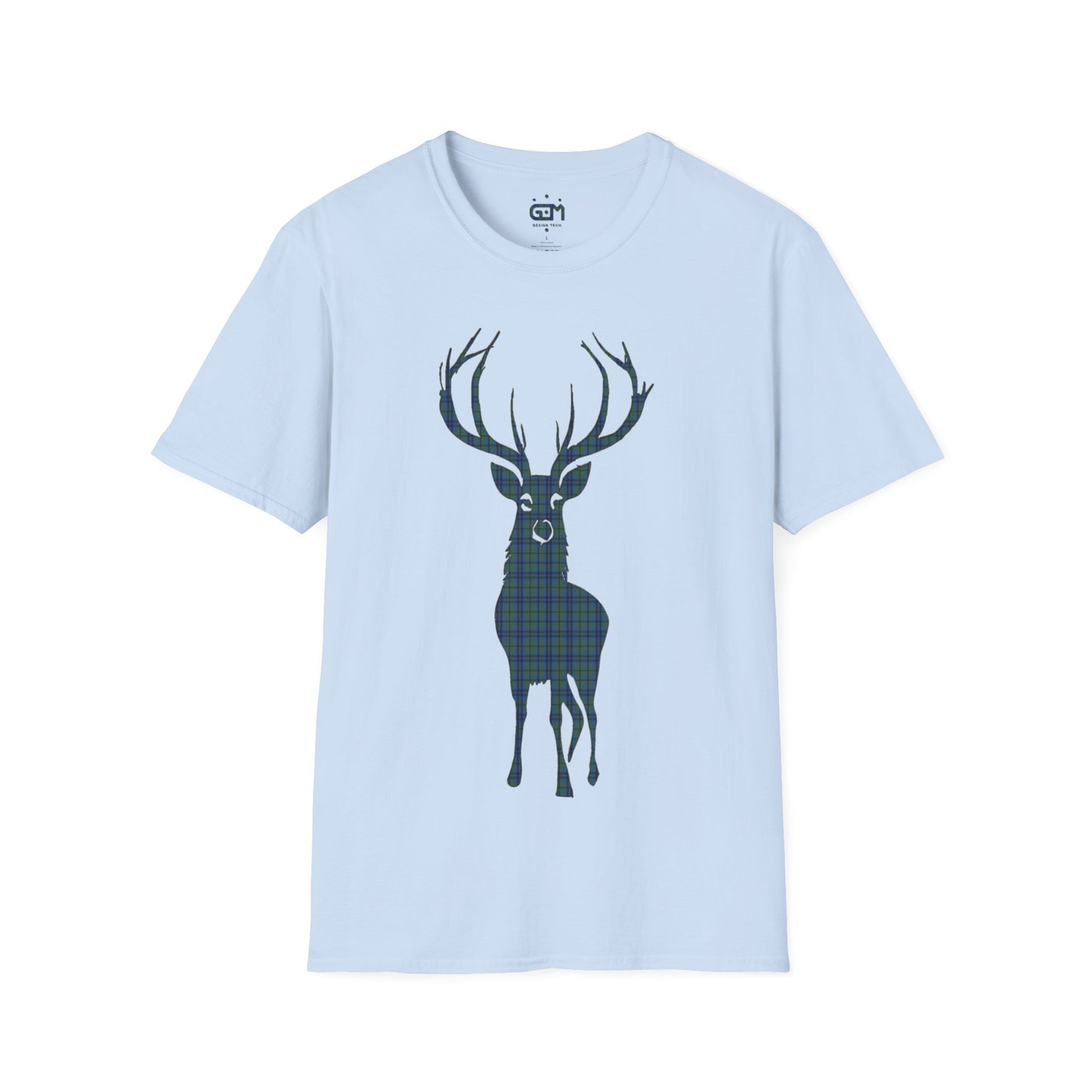 Tartan Stag Softstyle T-Shirt - Keith Tartan, Unisex Tee, Scottish Scenery, Various Colours