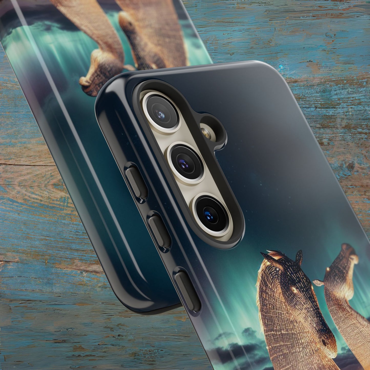 Kelpies Northern Lights Art Variant Phone Case, Scotland, Samsung