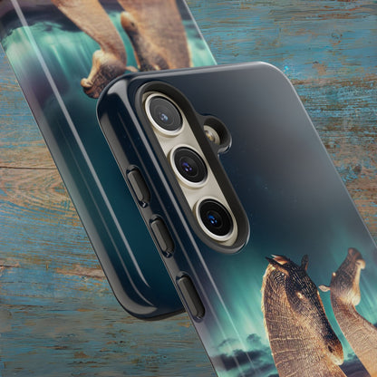 Kelpies Northern Lights Art Variant Phone Case, Scotland, Samsung