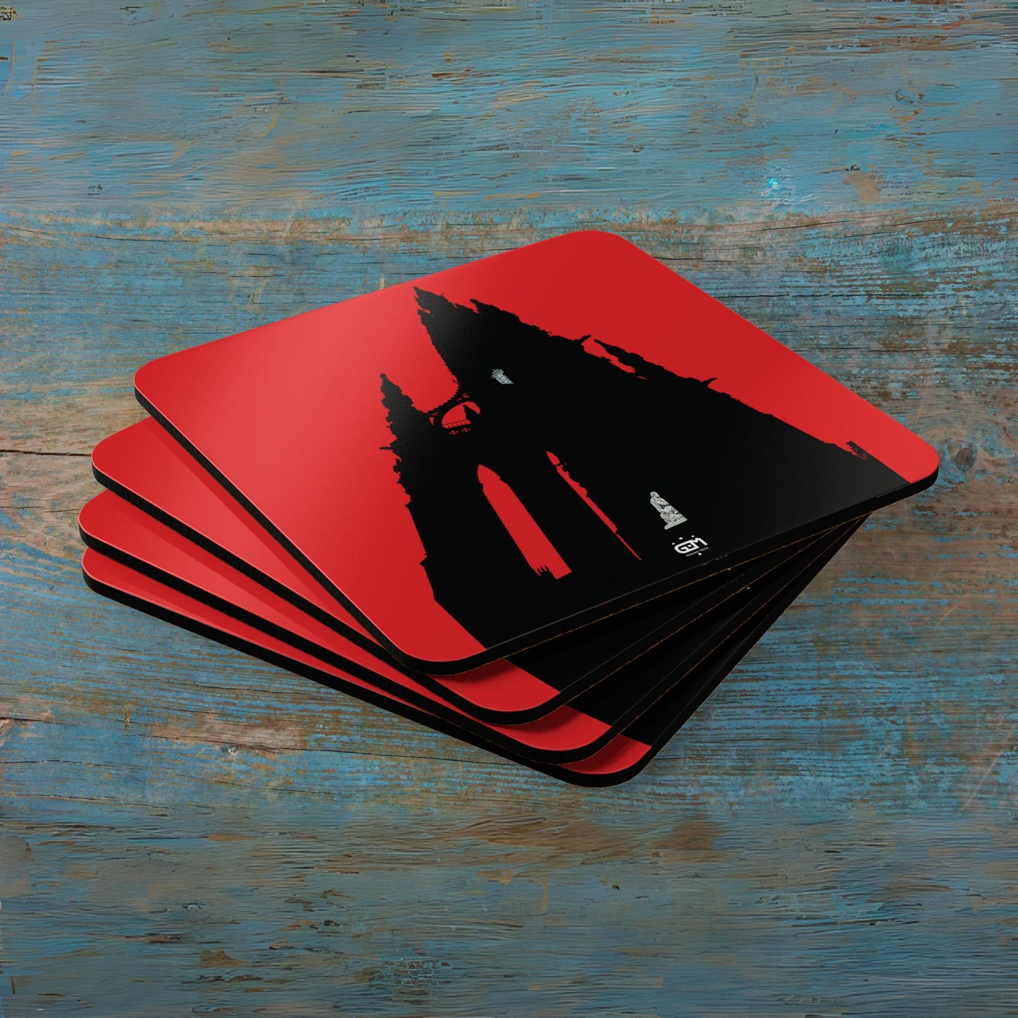 Scotland Art Cork Coaster Set - Silhouettes