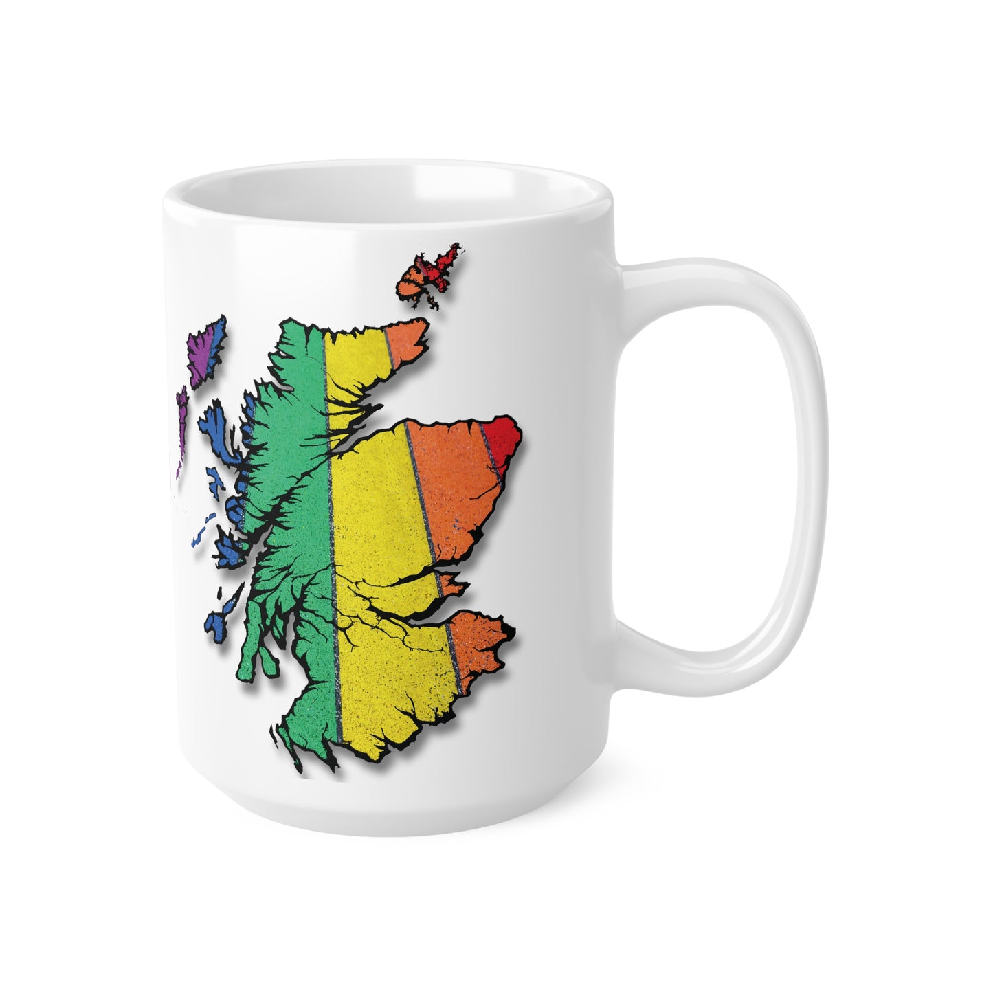 Scotland Map Pride Road Mug, White