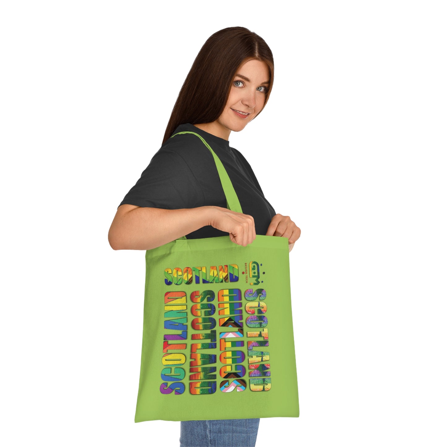 Scotland Pride Lettering Cotton Tote Bag