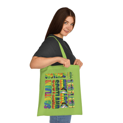 Scotland Pride Lettering Cotton Tote Bag