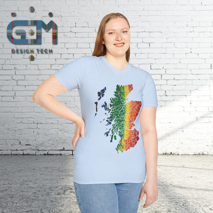 Scotland has PRiDE Rain Clan Regions Map Unisex T-Shirt, Various Colours