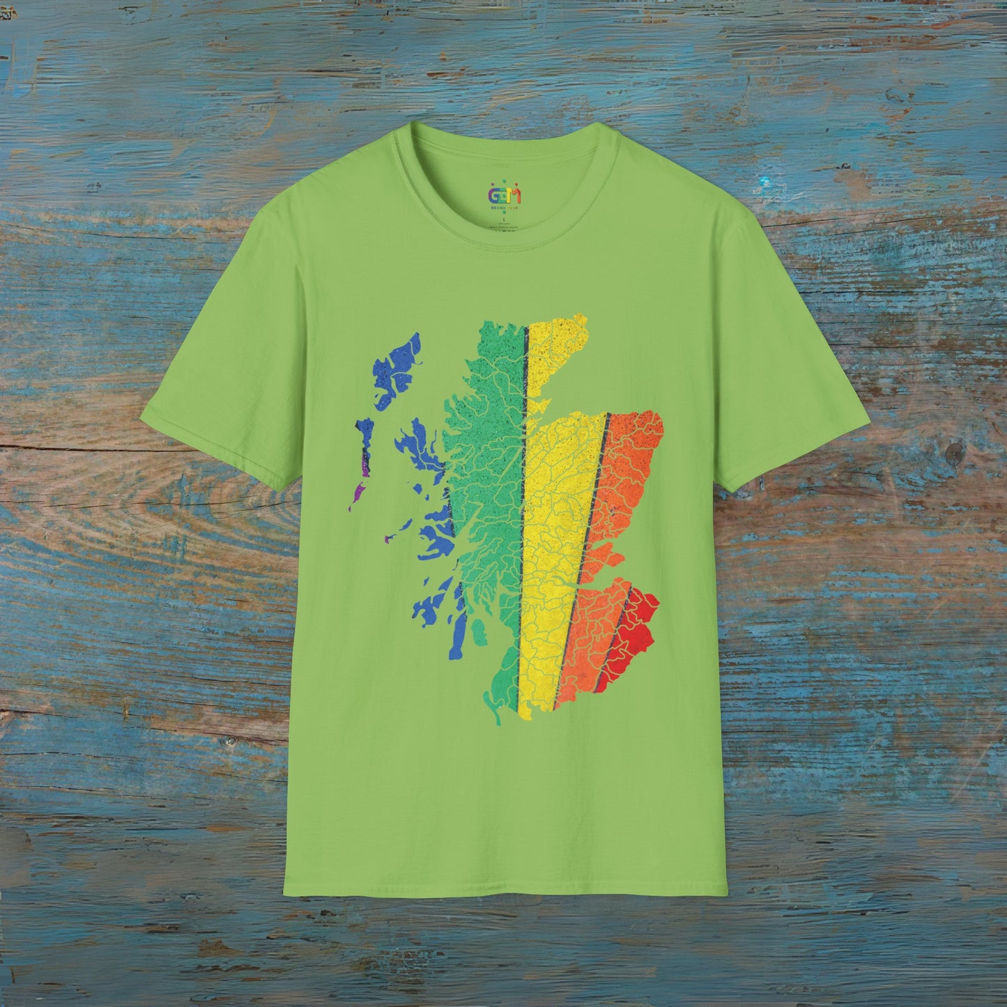 Pride Road Clan Regions Scotland Map Unisex T-Shirt, Various Colours