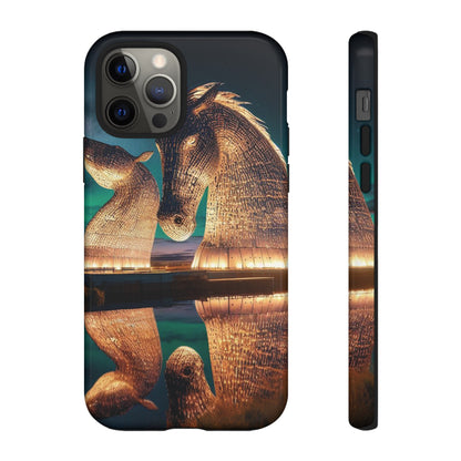 Kelpies Northern Lights Art Phone Case, Scotland, Various