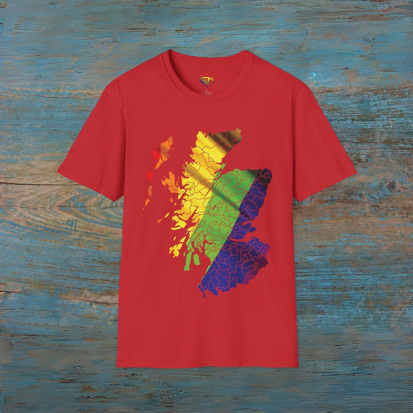 Scotland has PRiDE Flag Clan Regions Map Unisex T-Shirt, Various Colours