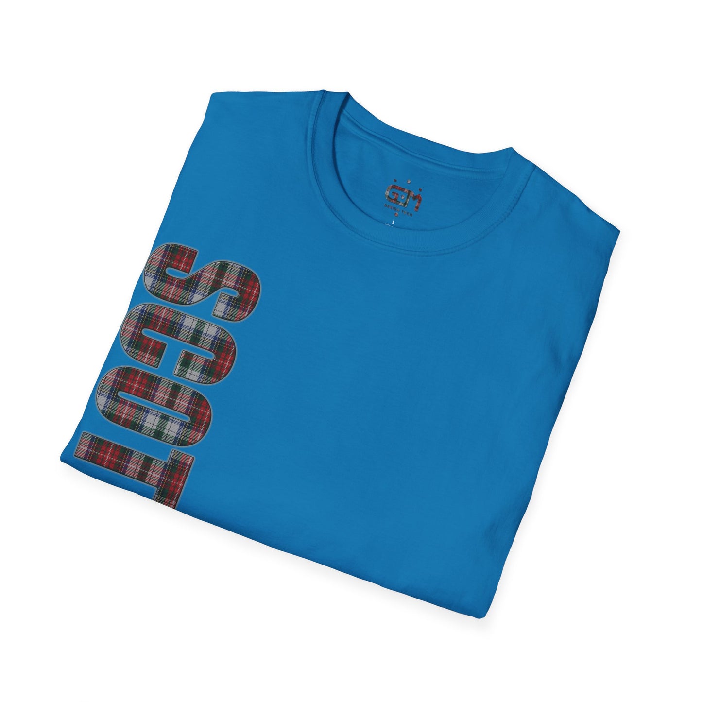 Scotland Lettering Stewart Tartan Softstyle T-Shirt, Unisex Tee, Various Colours