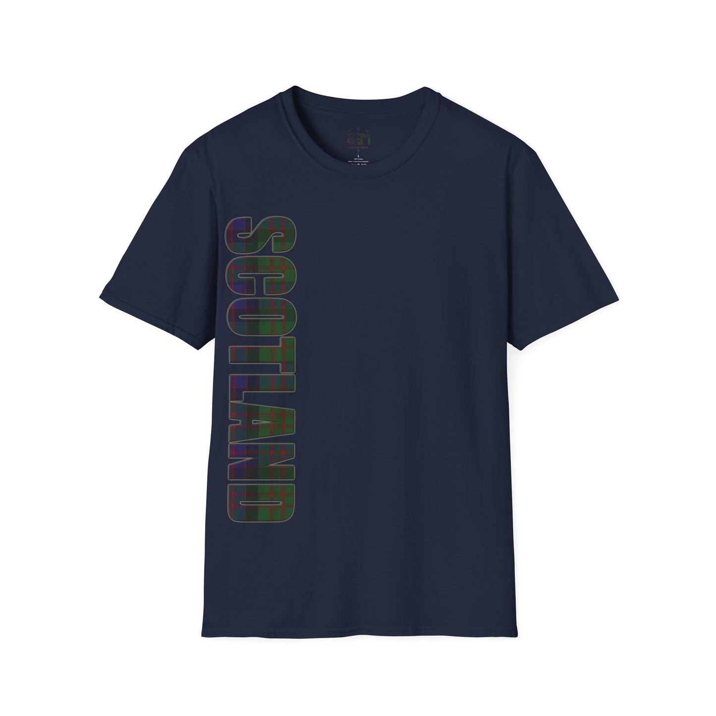 Scotland Lettering MacDonald Tartan Softstyle T-Shirt, Unisex Tee, Various Colours