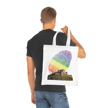 Edinburgh Castle Pride Fingerprint Sky Cotton Tote Bag