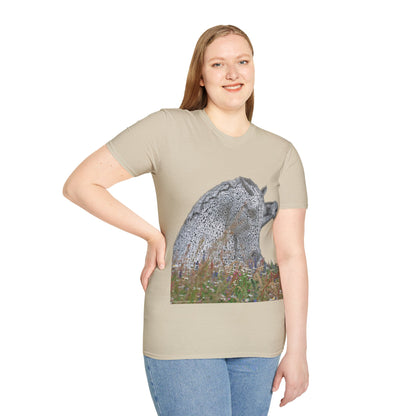 Kelpies with Meadow No Sky Photo Softstyle T-Shirt, Unisex Tee, Scottish Landmarks, Various Colours