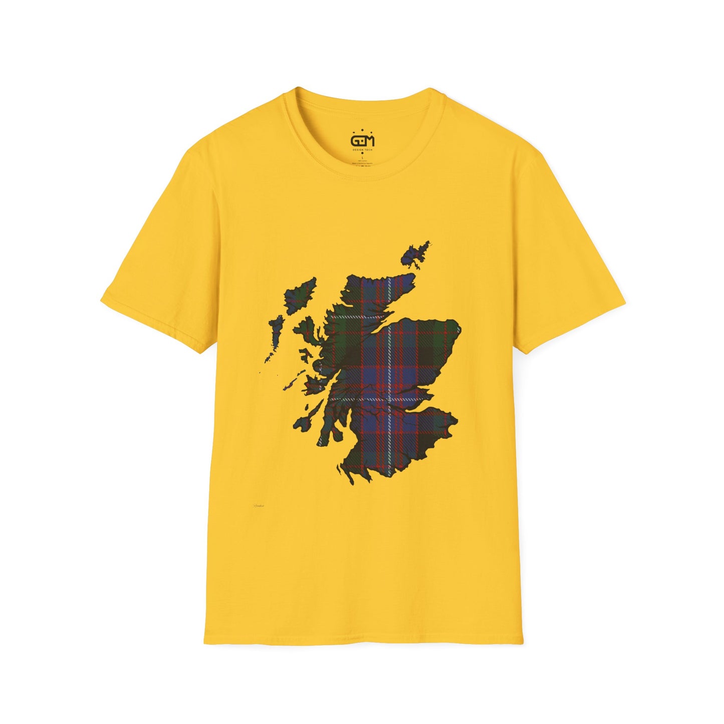 Scotland Tartan Map Softstyle Unisex T-Shirt - Rankin Tartan Tee