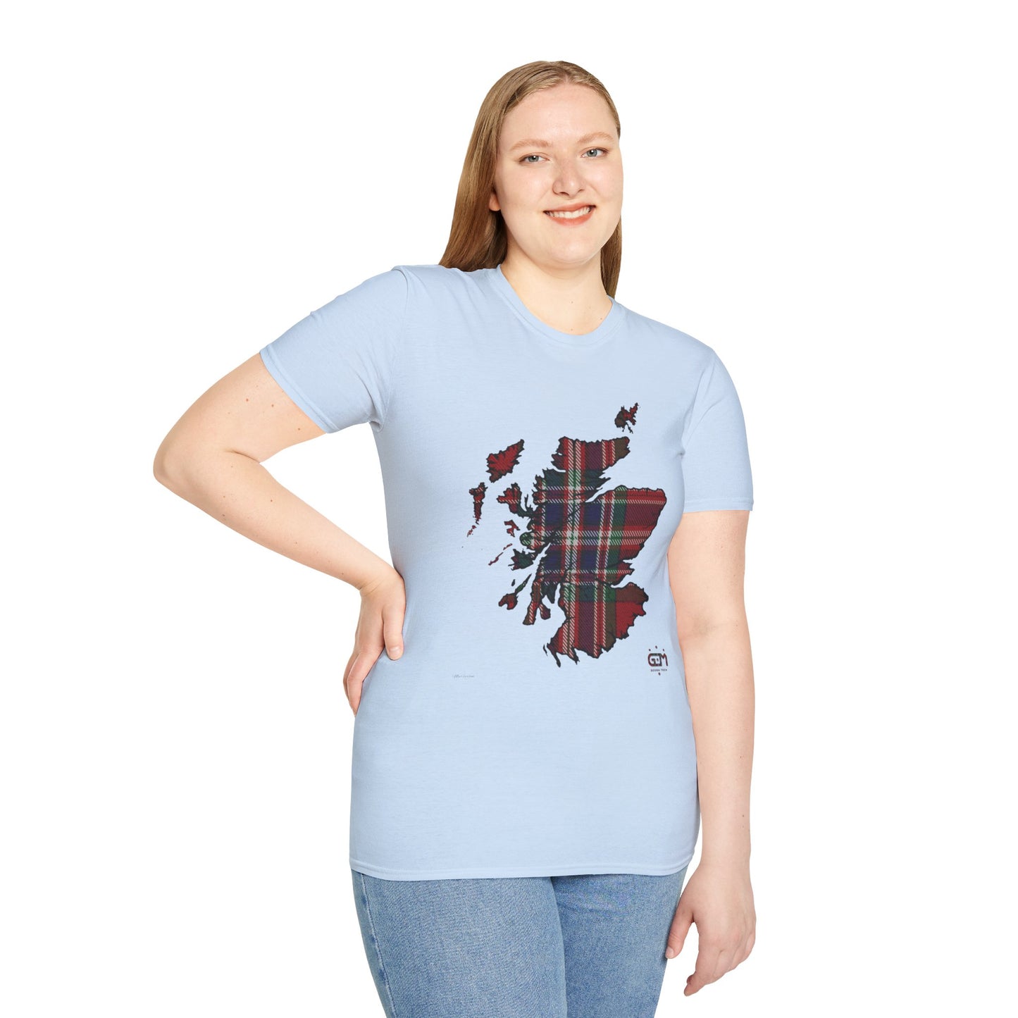 Tartan Scotland Map Softstyle Unisex T-Shirt - MacFarlane Tartan Tee