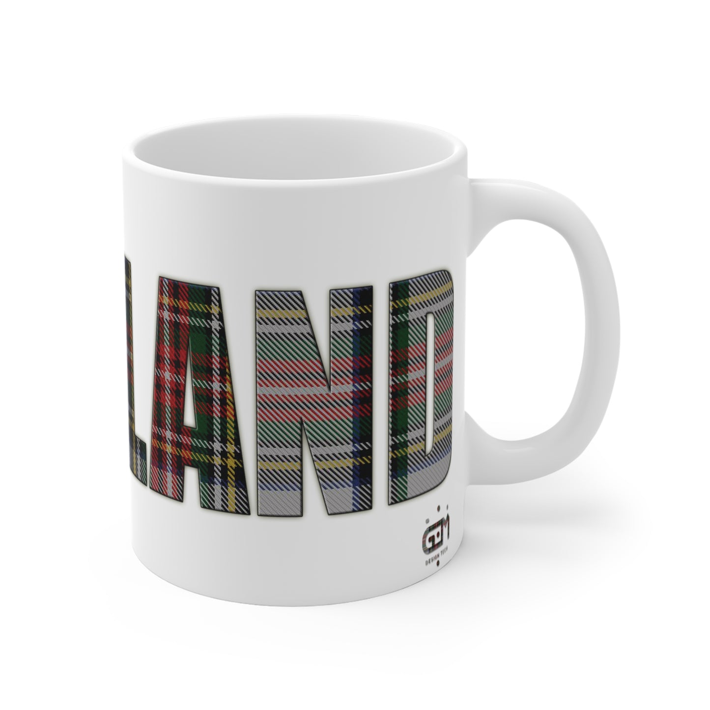 Scotland Lettering Tartan Mug 11oz, Stewart Dress Tartan