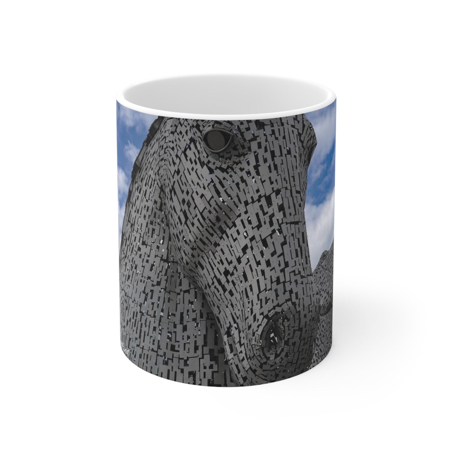 Kelpies Photo Mug, Coffee Cup, Tea Cup, Scottish Art, Scottish Landmarks, Scottish Nature, White