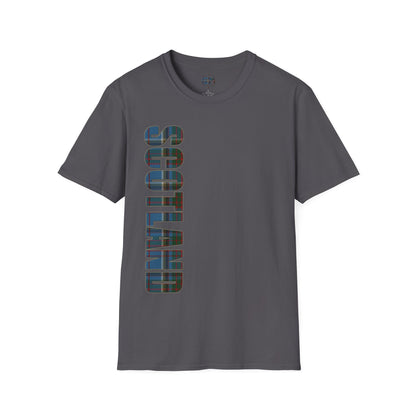 Scotland Lettering Tartan Softstyle Unisex T-Shirt, Anderson Old Tartan Tee