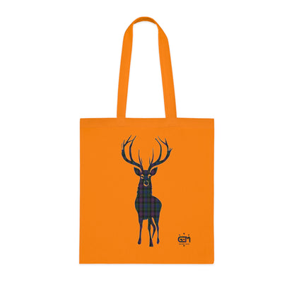 Reversible Scotland Tartan Stag Cotton Tote Bag - Rankin Tartan