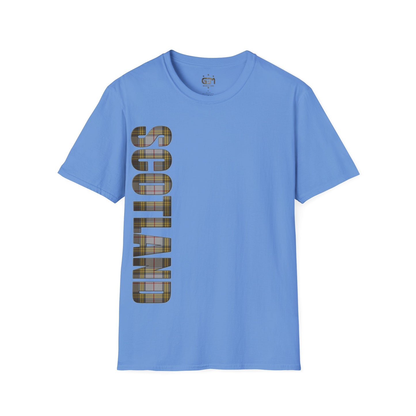 Scotland Lettering Buchanan Tartan Softstyle T-Shirt, Unisex Tee, Various Colours