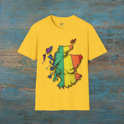 Pride Road Scotland Map Unisex T-Shirt, Various Colours