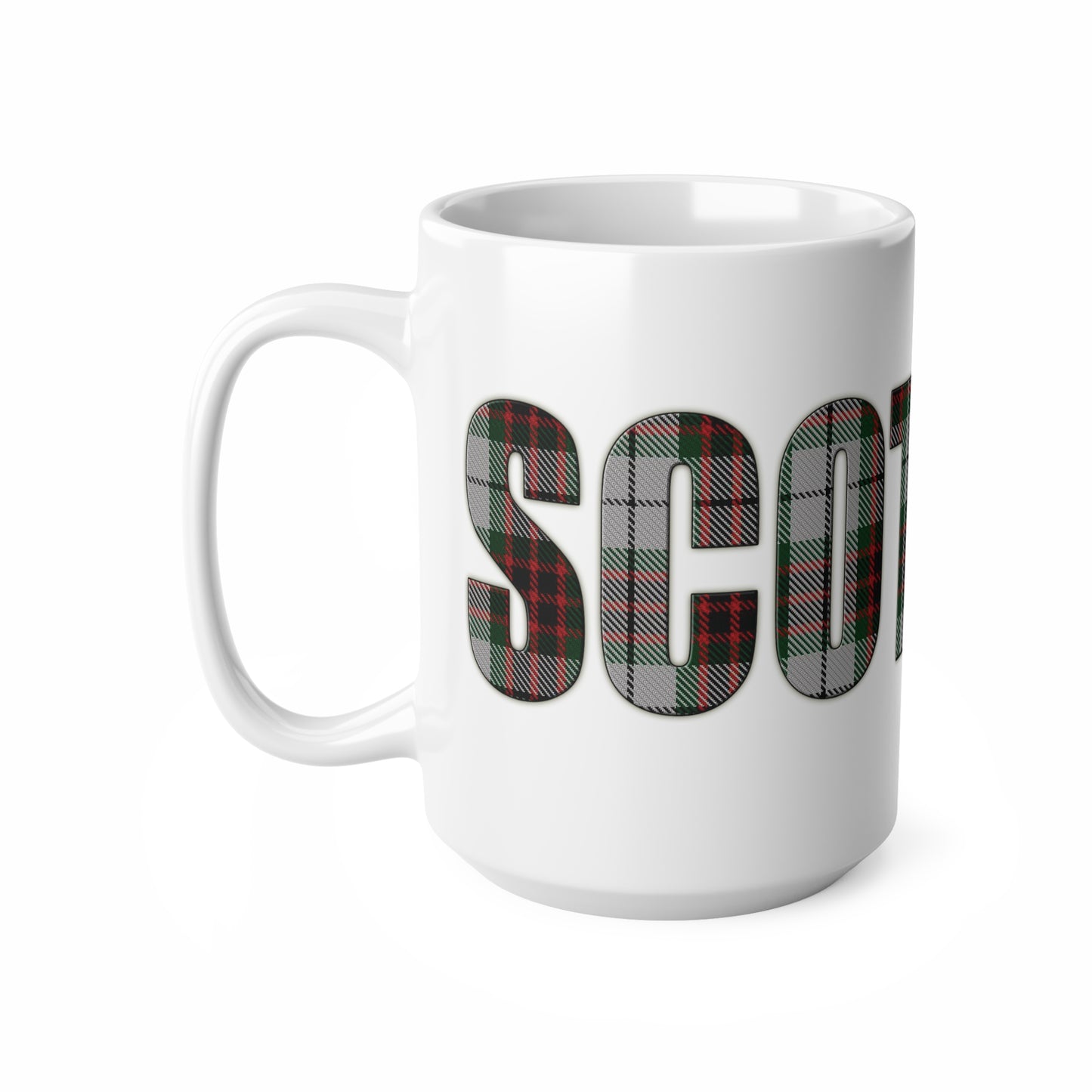 Scotland Tartan Mug - Fraser, Coffee Cup, Tea Cup, Scotland, White