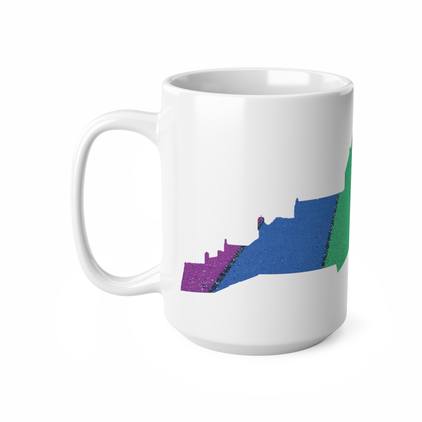 Edinburgh Castle Pride Road Art Mug, White