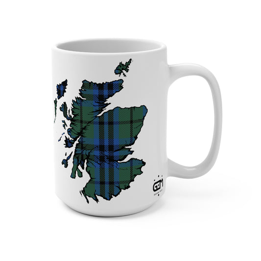 Scotland Map Mug 15oz, Keith Tartan