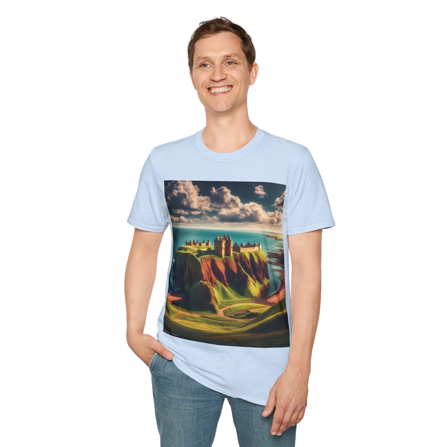 Dunnottar Castle - Stonehaven Softstyle T-Shirt, Unisex Tee, Scottish Landmarks, Various Colours