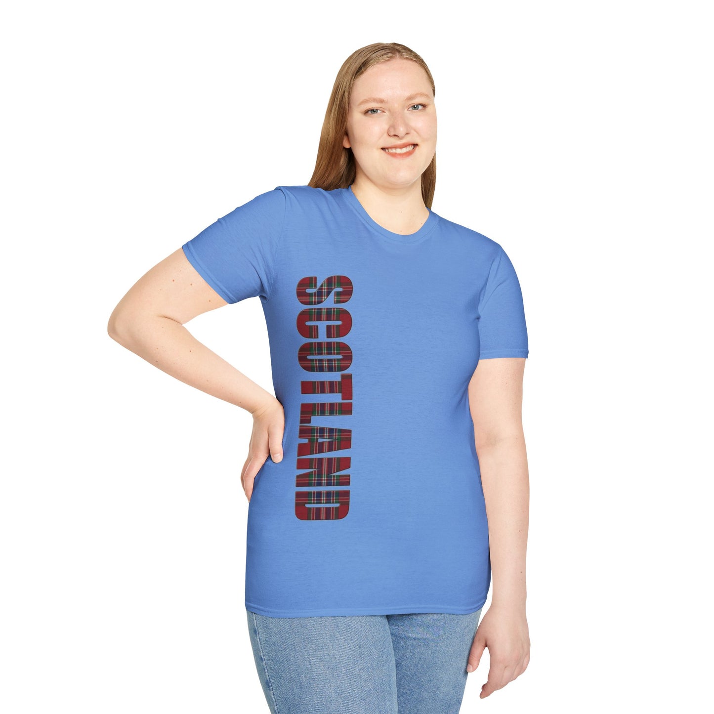 Scotland Lettering MacFarlane Tartan Softstyle T-Shirt, Unisex Tee, Various Colours