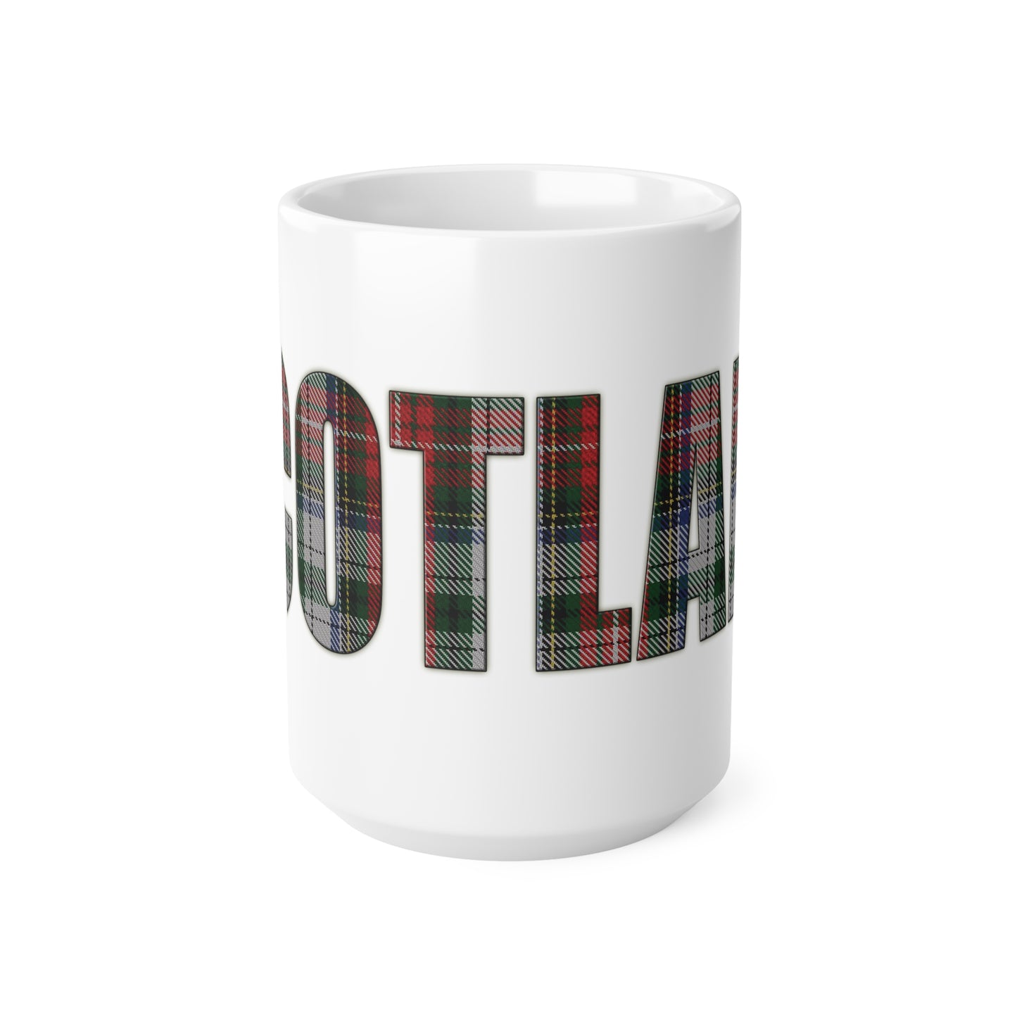 Scotland Tartan Mug - Stewart, Coffee Cup, Tea Cup, Scotland, White