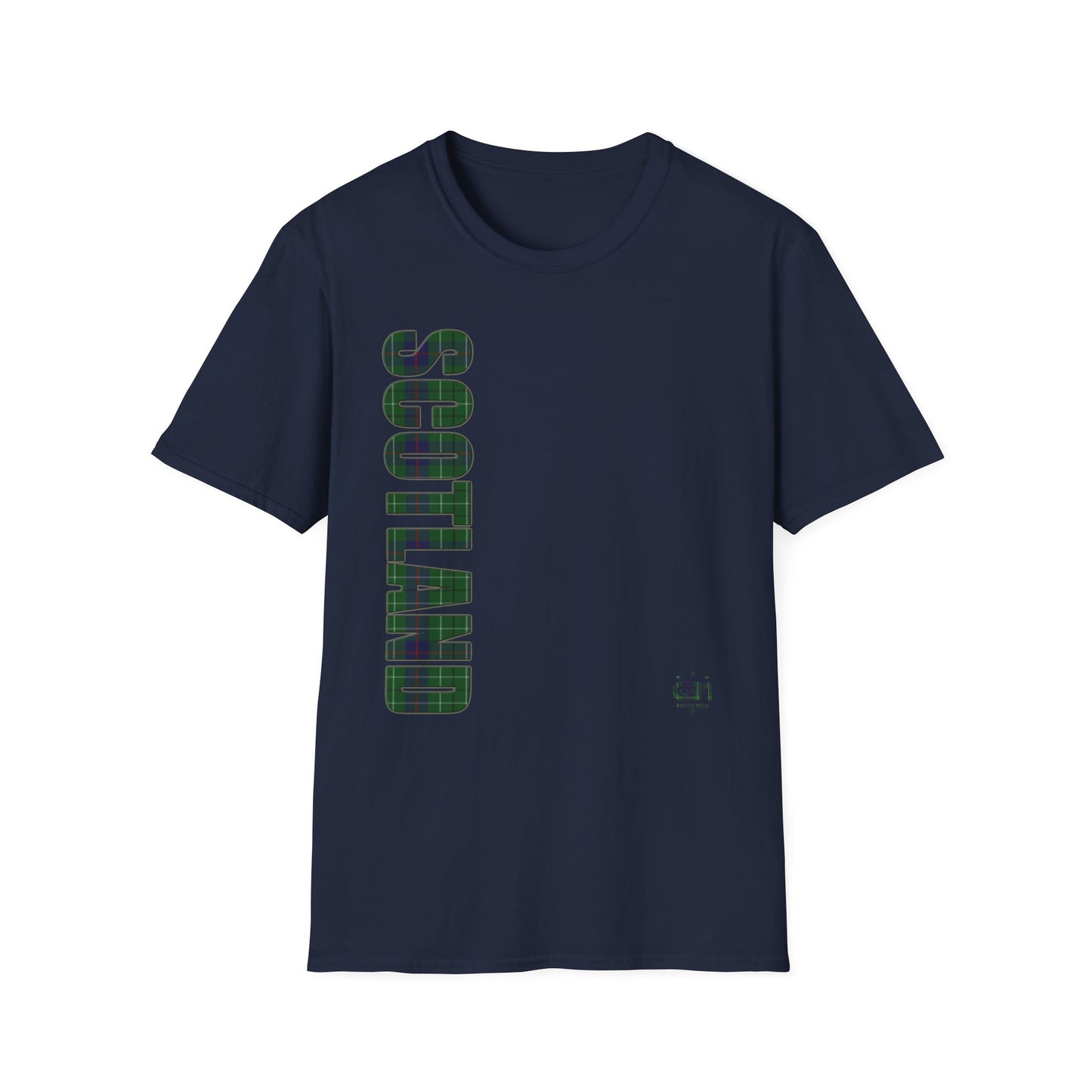 Tartan Scotland Lettering Softstyle Unisex T-Shirt, Duncan Tartan Tee