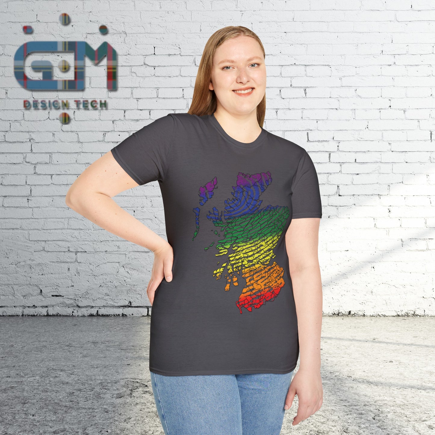 Pride Fingerprint Clan Regions Scotland Map Unisex T-Shirt, Various Colours