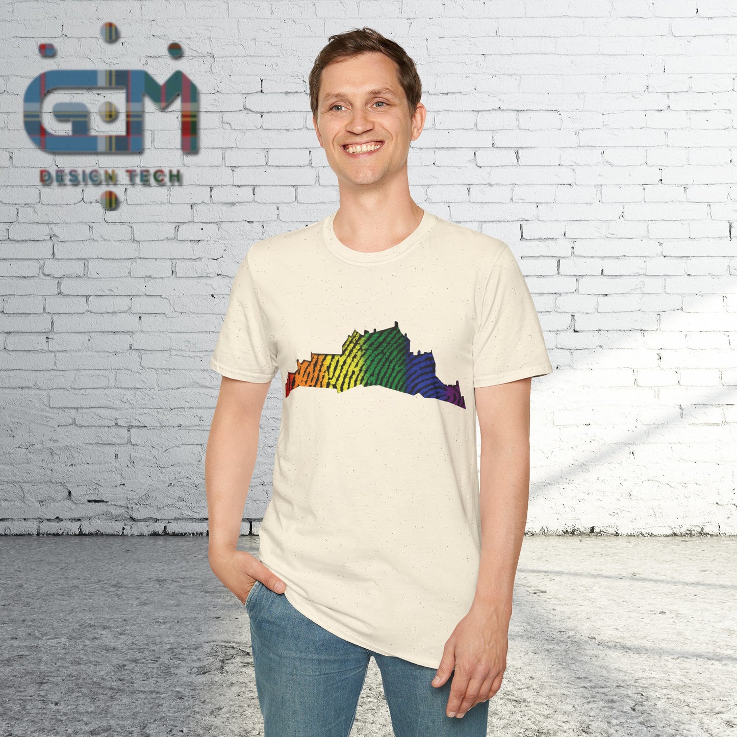 Edinburgh Castle Pride Fingerprint Art Unisex T-Shirt