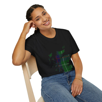 Scotland Tartan Map Softstyle Unisex T-Shirt - Duncan Tartan Tee