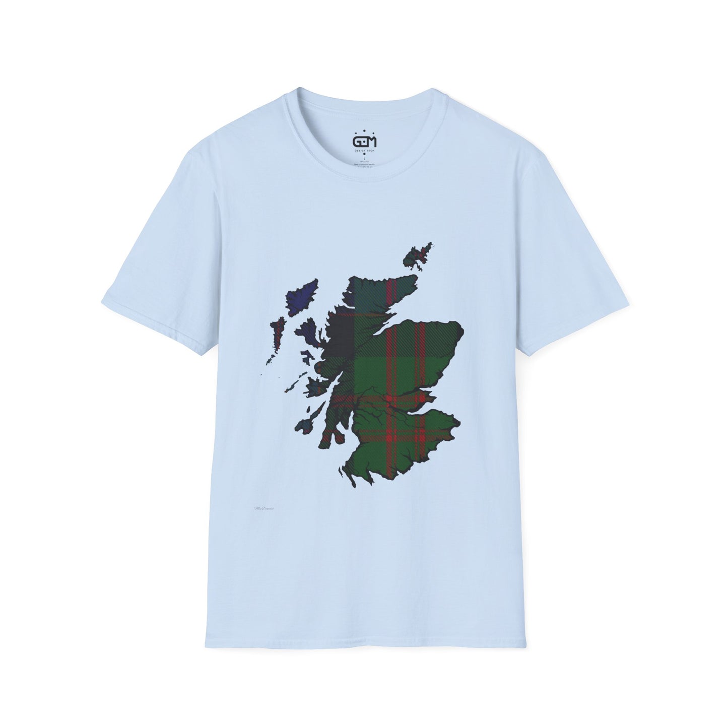 Scotland Tartan Map Softstyle Unisex T-Shirt - MacDonald Tartan Tee