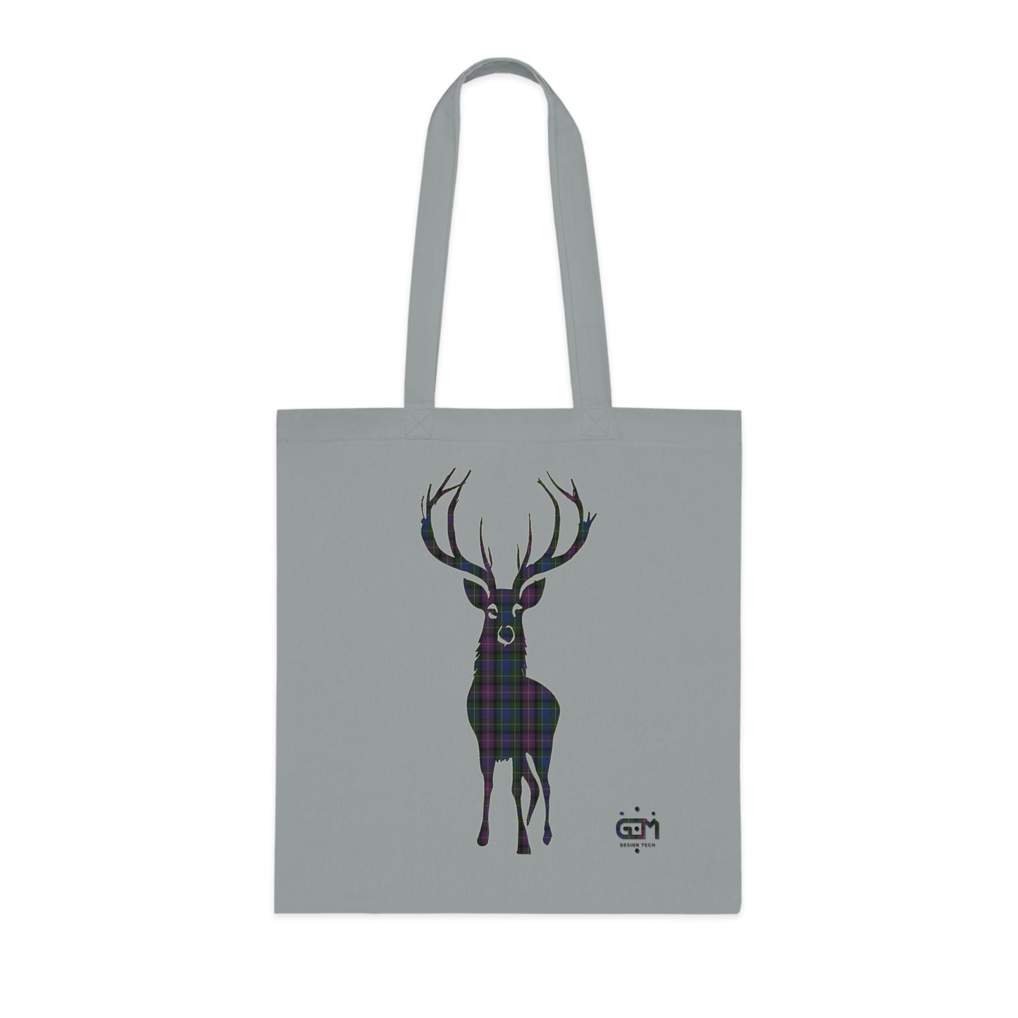 Reversible Scotland Tartan Stag Cotton Tote Bag - Rankin Tartan